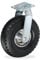 Relaxdays Ruota per Carrello Girevole 3.00-4, Rotella per Mobili e Carico da 120 kg, Gomma Gonfiabile, Nero Argentato, Acciaio