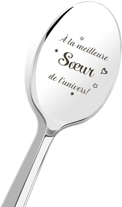 Cadeau Soeur Noel Cadeau Sœur Cadeau pour Soeur, Cuillère A Cafe en Acier Inox, Cadeau pour Ma Soeur Cadeaux Soeur Cadeau Grande Soeur Petite Cadeau Soeur Original Cadeau Anniversaire Saint Valentin