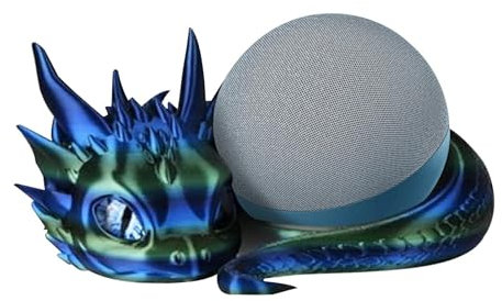lisutupode Support de haut-parleur intelligent imprimé en en forme de dragon, support de haut-parleur, support de haut-parleur, socle couché, pour Echo Dot, 20,5 x 19,1 x 9,4 cm