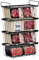 diceevil 4 Pack Stackable Chest Freezer Baskets with Handles - Deep Freezer Organizer, Space-Saving Frozen Food Storage Bins, Easy Access, Black