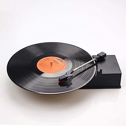 CAFIEDR Gramophone, Mini Tourne-Disque rétro avec pour disques, Mini Gramophone prenant en Charge la Lecture Bluetooth avec Vinyle à 2 Vitesses