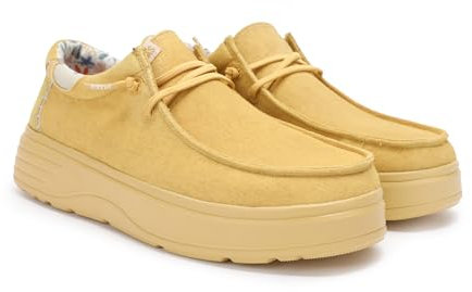 PITAS | Daisy | Mocasines de Mujer | Náuticos Casual | Zapatillas de Verano | Zapatos de Mujer Casuales y Cómodos | Calzado Mostaza 39