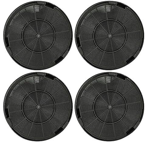 vhbw 4X Aktivkohlefilter kompatibel mit AEG DVB5960HB, DVB5660HG, DD9996-B, DK3390-M, DK3360-M, DL8560-M Dunstabzugshaube - 19,6 cm