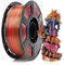 FLASHFORGE Seide PLA Farbverlauf Regenbogenwalzer Filament, Mehrfarbiges Regenbogen-Farbwechsel-3D-Druckfilament, Tiefrosa-Blau-Golden Glänzend, Schneller Farbwechsel alle 8 M, Ultrahoher Glanz
