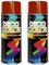Deco Color 2er Sparpack Lackspray glänzend 400ml nach RAL (2 Dosen in verkehrsrot glanz RAL 3020)