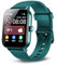 Smartwatch Damen Herren mit Telefonfunktion & Alexa, 1,8 Fitnessuhr mit Herzfrequenz SpO2 Stress Schlafmonitor, Schrittzähler Uhr, 100 Sportmodi, IP68 Wasserdichte Sportuhr für Android iOS Blau
