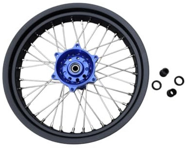avdb-moto Paar Felgen/Speichen Vorne Hinten 17 / 17 kompatibel mit SUZUKI DR 650 SE 1996-2014, DR 650 S 2015-2024, DR 650 SE 1996-2014, DR 650 S 2015-2024 Supermoto (Blau)