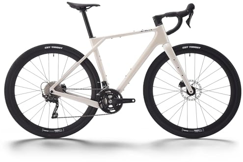 SAVADECK Carbon Gravel Bike - T800 Carbon Frame & Fork, Shimano GRX400 20-Speed Groupset, Hydraulic Disc Brakes, 700C x 40mm Tires - Lightweight Design for Road & Off-Road Adventures(51cm, White)