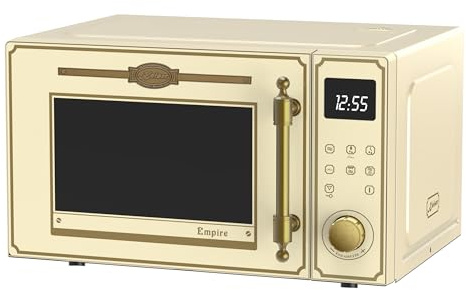 Kaiser Empire M 2530 - Forno a microonde in stile retrò, 25 l, con griglia ad aria calda, 25 funzioni