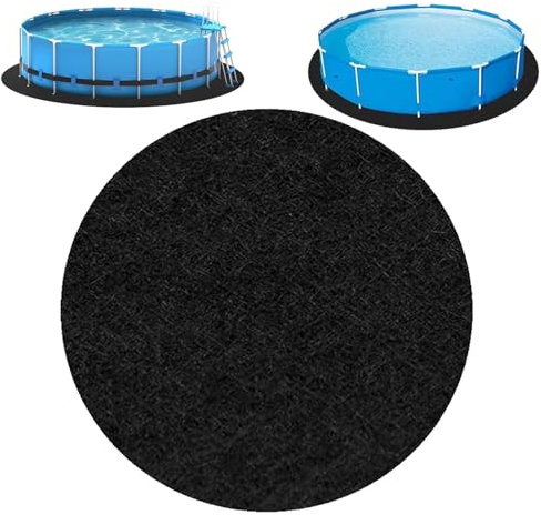 QSZTJJ Tapis de Sol pour Piscine Extérieur, Tapis De Revêtement De Sol De Piscine, Tapis Piscine Hors Sol, Tapis De Piscine Rond pour Rayures,Accessoire de Piscine de Spa (3m/10ft)