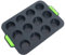 Warmhm Stampo Silicone Antiaderente per Muffin e Dolci Cavità per Torte e Tartellette Facile Scuro
