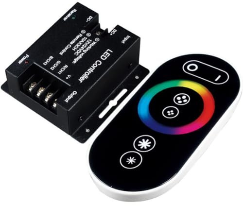 Ujjdwiurgh Controller RGB con LED per Strisce RGB, 10 A/Canale, DC 12 V/24 V, Dimmer Touch Panel, Raggio 20 M