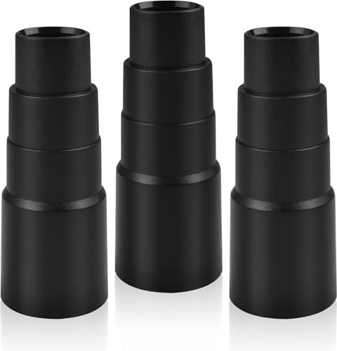 STNRST-IN 3 PCS Universal Vacuum Adapter Set, Vacuum Cleaner Adaptor | Plastic Soft Hose Adapter Power Tool, Reusable, 25-42mm Cut to Fit, Random Orbital Sanders, Jigsaw, Circular Saw Router