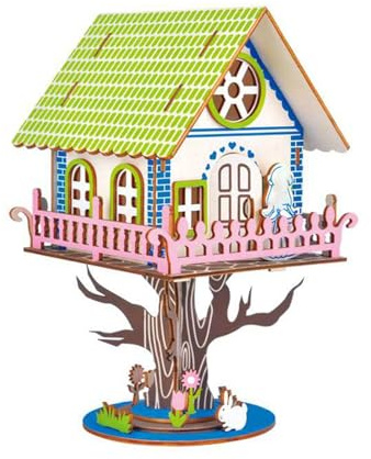 TRACYE Casa Sull'albero Puzzle 3D in Legno, Kit di Costruzione in Legno per Adulti da Costruire, Rompicapo Giochi Logica Potenziare creatività,Natale Ideale Regalo