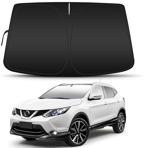 D-Lumina Parasol Coche Delantero para Accesorios Nissan Qashqai 2011-2015, Parasol para Parabrisas Delantero, Protector de Parabrisas de Coche contra los Rayos UV, Plegable y Portátil