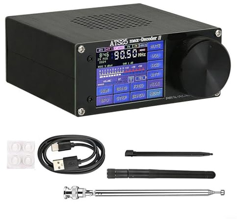 EffiFish ATS25 Max II Ricevitore Radio 4000mAh SSB HAM onde corte con decoder digitale e per la scansione SPECTRUM per Radio amatoriale