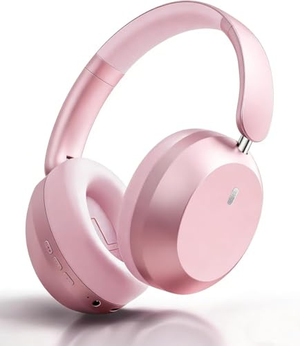 Wentronic Y05 Wireless Bluetooth Headphone, Noise Cancelling, Pink | Wireless Over-Ear Headphones, Hi-Res Audio, 48H Playtime, Built-in Mic, Comfort & Connectivity, Works with iOS, Android & PC