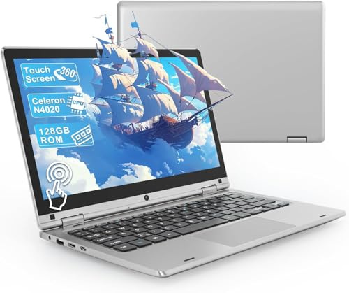 LEEDOW 11.6 Inch Laptop | 360° Foldable Touchscreen Laptop 128 SSD