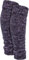 BRUBAKER 1 Paar Damen Stulpen - Lange Beinwärmer aus Baumwolle - Weiche Grobstrick Beinstulpen - One Size Knöchelwärmer - Warm und Bequem - Schwarz/Lila