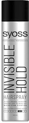 Syoss Haarspray – Invisible Hold - extra strong hold - 3er Pack (3 x 400 ml)