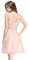 Misshow Robe Femme Courte pour Cérémonie en Dentelle Florale avec Appliques Robe de Bal Cocktail Sexy Chic par Rose 42