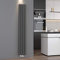 ELEGANT Design Paneelheizkörper Röhren 1600 x 236 mm Anthrazit Doppellagig Badheizkörper Mittelanschluss Vertikal Röhren Heizkörper