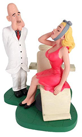 Huili Zahnarzt Figur handbemalte Zahn Skulptur Dentalhygienikerin Ornament Geschenk für Dentalhygienikerin Arzt Lehre Bürsten Demonstrationsmodell