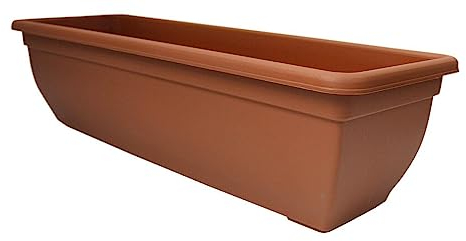 Cheerful Bargains Grand pot de fleurs rectangulaire en plastique terre cuite 60 cm