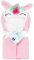 Be Mammy Kapuzenhandtuch Babyhandtuch aus Baumwolle 95cm x 95cm BE20-272-BBL (Rosa - Einhorn)