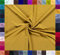 0,5m Baumwoll-Jersey uni 8% Elasthan Baumwollstoff elastisch Meterware Jersey-Stoff Oeko-Tex Kl 1, Farbe:senfgelb
