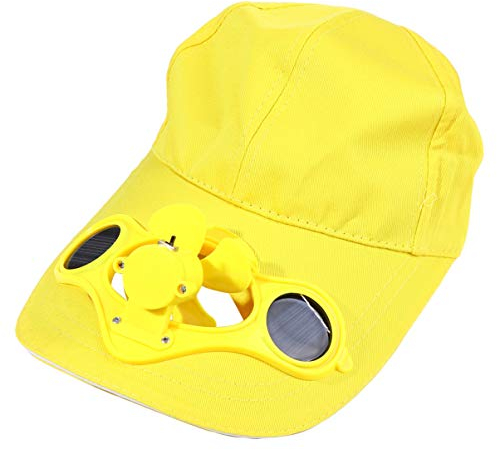 Mütze Solor Kappe Kinder Sonnenhut mit Lüfter Sonnenschutz Sport Kappe Outdoor Baseball Hut Joggen Fahrrad Tennis Camping Kopfbedeckung Gelb