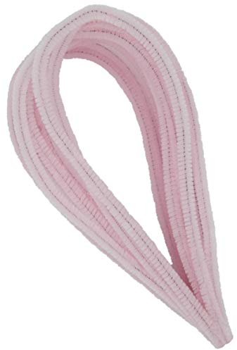i-mondi® 15 pfeifenreiniger pfeifenputzer bunt zum basteln in pastellrosa 50cm lang Ø 8mm Chenilledraht Biegeplüsch pipe cleaner