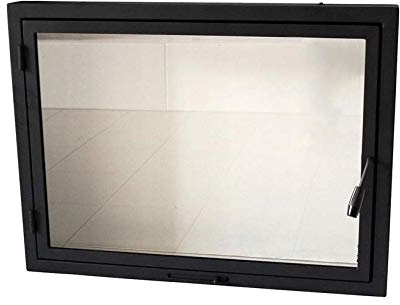Puerta de Horno 70 x 50 cm Con Cristal Para Pizza, Hierro Fundido, Para Horno de Piedra - Apertura Izquierda, Mango Derecho