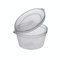 Treasure Trove 50 Pack 100ml 4oz Disposable Or Reusable Leak Proof Clear Deli Sauce Pots/Containers with Hinged Lids Store Chutney Slime Dressings Sauces Dips-Dishwasher Microwave Freezer Food Safe