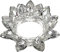 SUMTREE Bougeoir en Verre Fleur de Lotus Chandelier Support de Bougie pour Bougie Votive ou Pilier Diamètre de Bougie 7,5CM (Grand,Transparent)