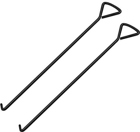 MaxAwe 2 Stk 60cm Kanaldeckelheber, Kanalhaken Schachthaken Gullihaken Schachtdeckelhaken Schachtdeckelheber Kanaldeckelheber Haken Für Kanaldeckel