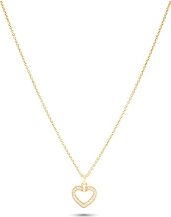 JETTE Damen-Kette 925er Silber 23 Zirkonia One Size, Gelbgold 32018380