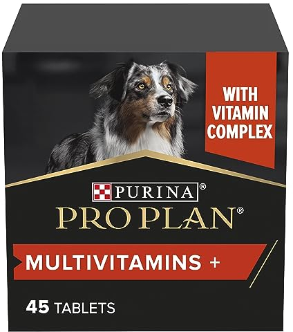 Pro Plan Dog Multivitamins Supplement | Supports vitality, overall health| with vitamin B complex | all breed | Adult and Senior dogs | 45 Tablets