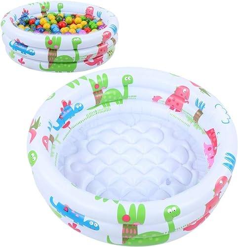 Piscine Enfant,Piscine Gonflable Ronde,90x28cm Pataugeoire Gonflable,Piscine Pataugeoire,Pataugeoire Ronde,Piscine Gonflable Enfant,Piscine d'eau pour Enfants Intérieur et Extérieur