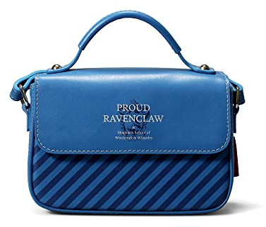 HARRY POTTER Borsa a Tracolla - Orgoglioso Corvonero Borse - House Pride - Borsa da Scuola, Blu, 17x19x7cm