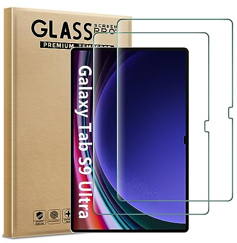 AOKUMA For Samsung Galaxy Tab S9 Ultra Tempered Glass Screen Protector, 2 Pack Screen Protector,9H Hardness,Anti-Scratch,Anti-Fingerprint,Bubble-Free,HD Clear,Premium Protective Film Case Friendly