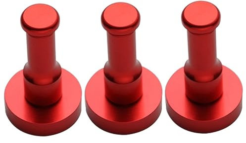 Cabilock 3stücke Aluminium Wandhaken Runde Kleider Und Handtuchhaken Für Badezimmer Küche Und Schlafzimmer Bohrmontage Modernes Design Rot