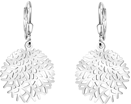 SOFIA MILANI - Damen Ohrringe 925 Silber - Schneeflocken Ohrhänger - E2362