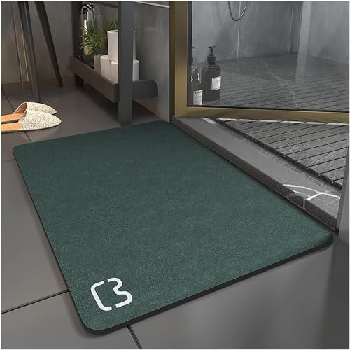 Dai Lufei Tapis de Bain Antidérapant Super Absorbant Diatomite Tapis Salle de Bain Microfibre Baignoire Douche Doux Séchage Rapide