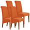 Thdsubb Stuhlhussen XL Stretch Esszimmerstuhlbezüge Jacquard Stuhlbezug Abnehmbare Waschbare Esszimmer Stuhl Protector (Orange,4 Stück)