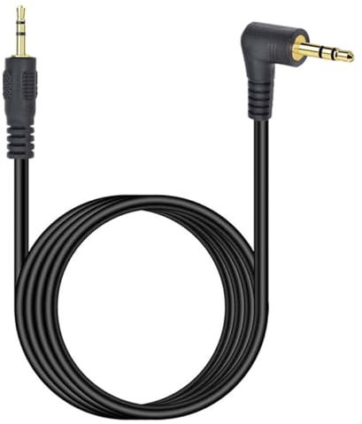 HUHANGGod 90Degree Right Angle 2.5mm Audio Aux Cable, 3Poles 2.5mm to 2.5mm Male to Male Subminiature Stereo Headset Headphone Jack Gold Plated Connector Wire Cord Plug Cable (1.8 meter)