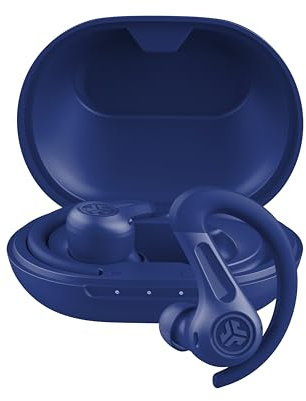 JLab JBuds Air Sport ANC 4 Kopfhörer In Ear, Sportkopfhörer Bluetooth, 60+ Std., Noise Cancelling True Wireless Kopfhörer kabellos mit USB-C Ladebox, IP66-schweißresistent, Multipoint, Kobalt