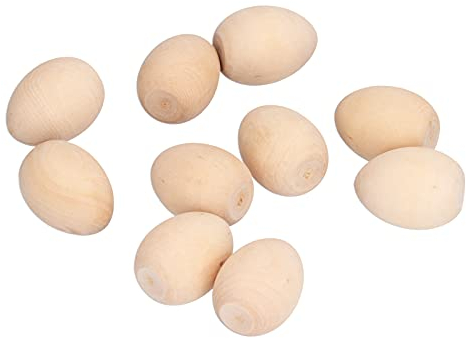Ostereier, 10 Stück, für, Hühnereier, Spielzeug, Familienfeier, Dekoration, Holz, Holzeier, Feier, Party, Dekoriert für Ornament, Dekorative Verzierung, Eierbecher