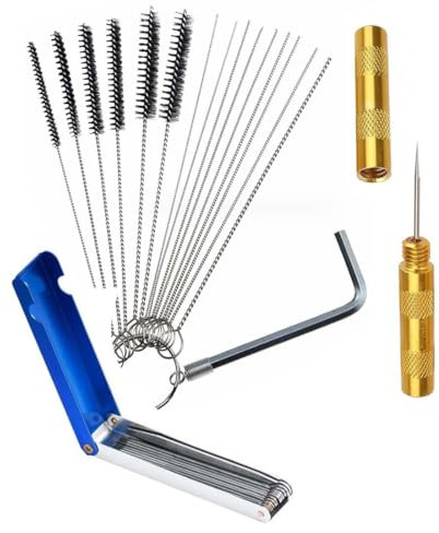 UEAVOID Reinigungs Set für Vergaser, Schmutzentferner, Kohlenstoff, Reinigungswerkzeug Kits für Motorrad ATV Welder (Multi-Item Kit)