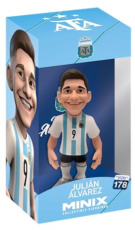 MINIX Football Stars - Statuette sportive da collezione, Julián Álvarez, Argentina AFA, 12 cm